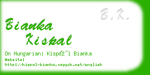 bianka kispal business card